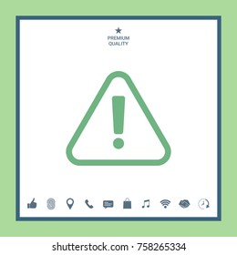 Attention icon  symbol
