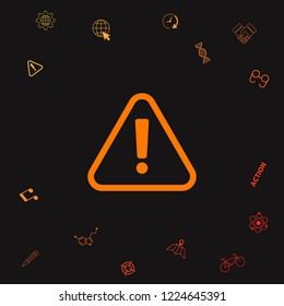 Attention icon symbol. Graphic elements for your design