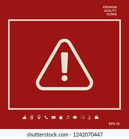 Attention icon symbol. Graphic elements for your design