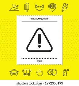 Attention icon symbol. Graphic elements for your design