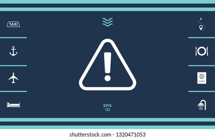 Attention icon symbol. Graphic elements for your design