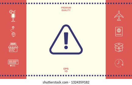 Attention icon symbol. Graphic elements for your design