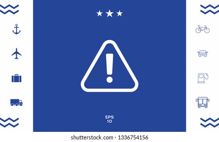 Attention icon symbol. Graphic elements for your design