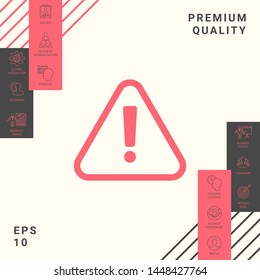 Attention icon symbol. Graphic elements for your design