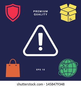 Attention icon symbol. Graphic elements for your design