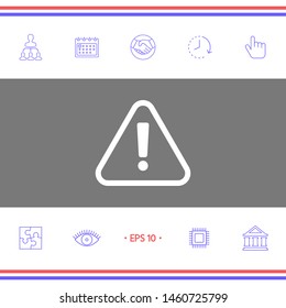 Attention icon symbol. Graphic elements for your design