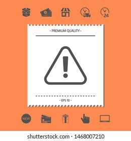 Attention icon symbol. Graphic elements for your design