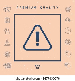 Attention icon symbol. Graphic elements for your design