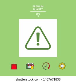 Attention icon symbol. Graphic elements for your design