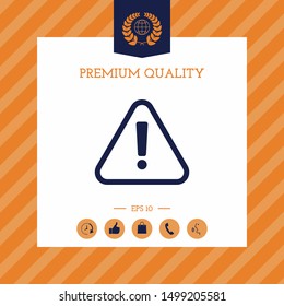 Attention icon symbol. Graphic elements for your design