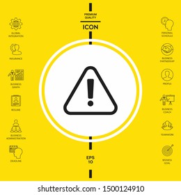 Attention icon symbol. Graphic elements for your design