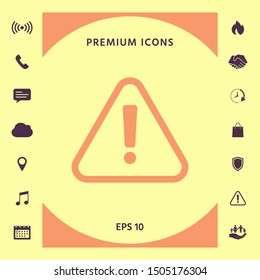 Attention icon symbol. Graphic elements for your design