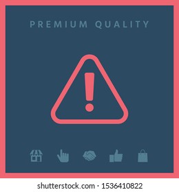 Attention icon symbol. Graphic elements for your design