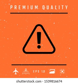 Attention icon symbol. Graphic elements for your design