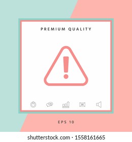 Attention icon symbol. Graphic elements for your design