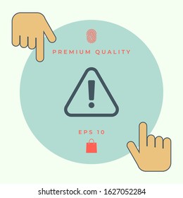 Attention icon symbol. Graphic elements for your design