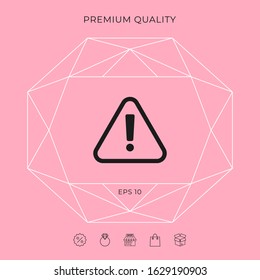 Attention icon symbol. Graphic elements for your design