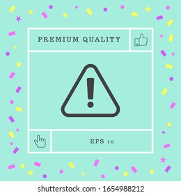 Attention icon symbol. Graphic elements for your design