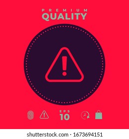 Símbolo de icono de atención. Elementos gráficos para el diseño