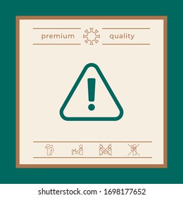 Attention icon symbol. Graphic elements for your design
