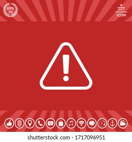 Símbolo de icono de atención. Elementos gráficos para el diseño