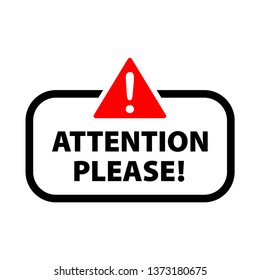 attention icon vector