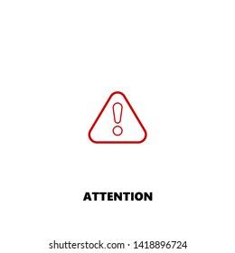 attention icon. attention vector design. sign design. red color