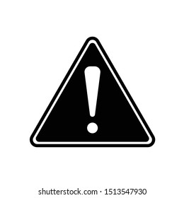 Attention Icon Vector Illustration, Flat Warning Icon Sign - Vector