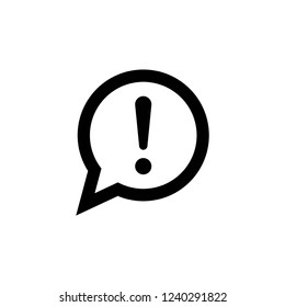 attention icon vector on white background