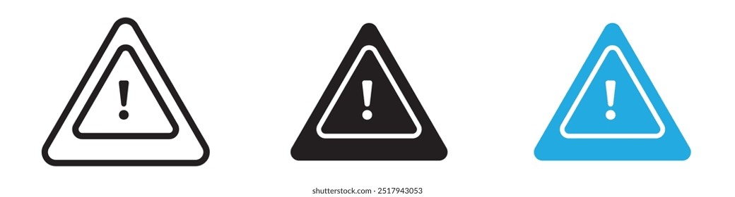 Attention icon vector set illustration