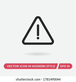 Vector de icono de atención. Signo de advertencia