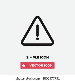 Attention icon vector. Warning sign