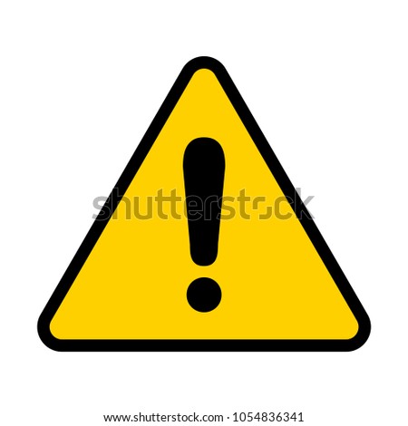 Attention icon. Warning sign. Exclamation point. Vector illustration