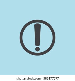 Attention icon, warning vector illustration