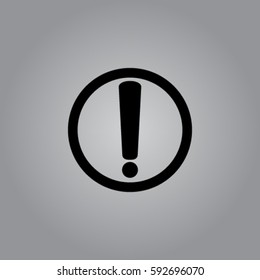 Attention icon, warning vector illustration