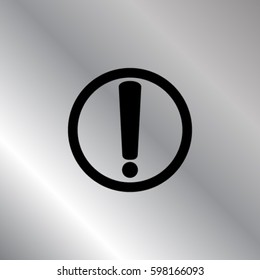 Attention icon, warning vector illustration