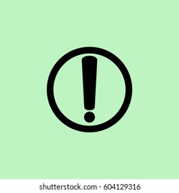 Attention icon, warning vector illustration