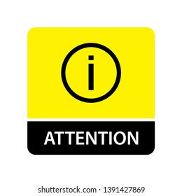 Attention icon for web and mobile