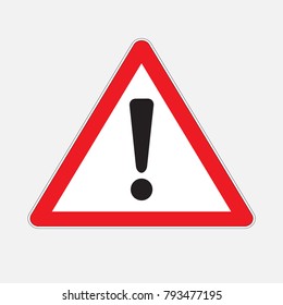 Attention icon.Hazard warning attention sign.