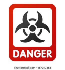 Attention icons danger button and attention warning signs