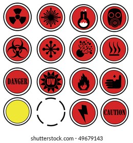 Attention icons for laboratory.