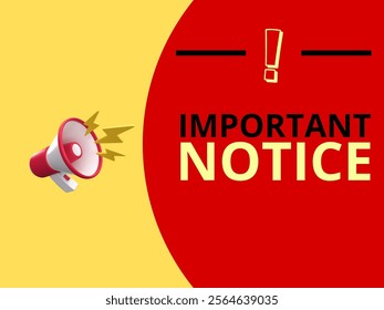 Attention! Important notice, sign of announcement 