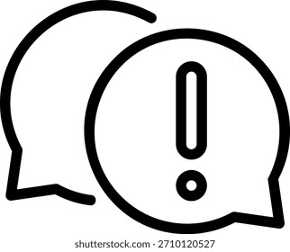 attention line icon illustration vector