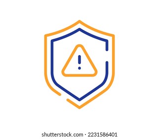 Attention line icon. Important warning sign. Danger warn symbol. Colorful thin line outline concept. Linear style attention icon. Editable stroke. Vector