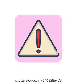 Symbol für Aufmerksamkeitslinie. Warnung, Vorsicht, Warnschild. Arbeitsschutz-Konzept. Vektorillustration für Webdesign und App