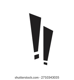 ícone do logotipo de atenção ilustração plana