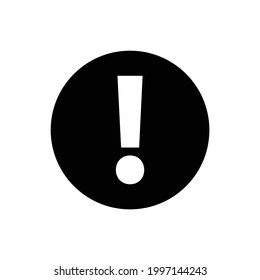 Attention mark sign vector icon, isolated on white background