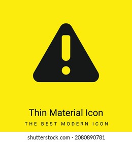Attention minimal bright yellow material icon