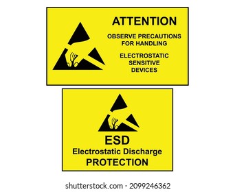 attention observe precaution for handling  sign warning vector illustration 