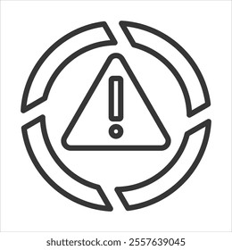 Attention Outline Icon Vector Illustration